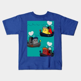 Cute Tugboat Trio Kids T-Shirt